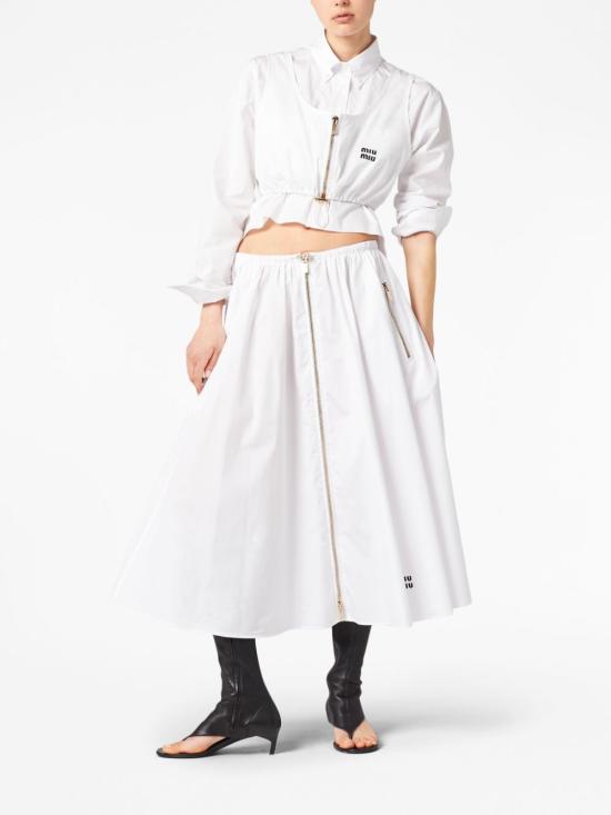  미우미우 미디 스커트 MG2014S23210RG white - MIU MIU