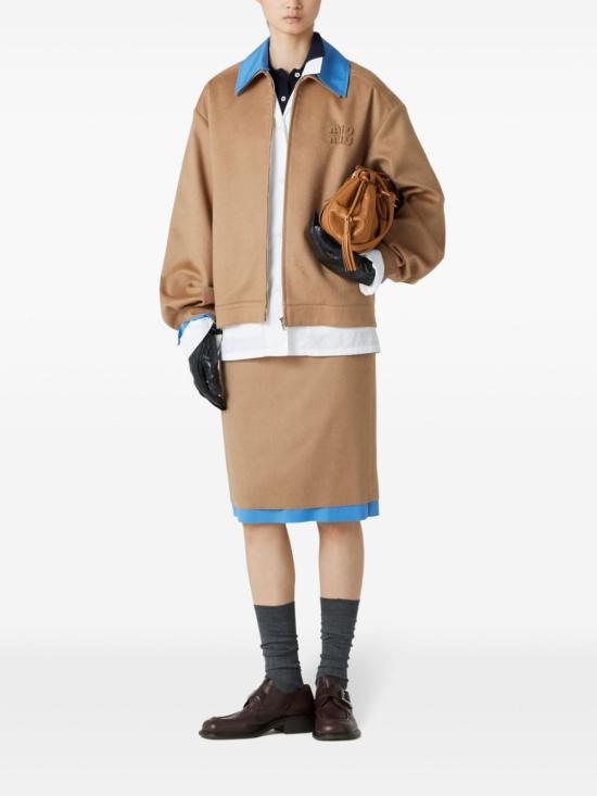  미우미우 미디 스커트 MG2344SOOO165 brown - MIU MIU