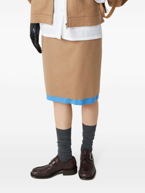  미우미우 미디 스커트 MG2344SOOO165 brown - MIU MIU