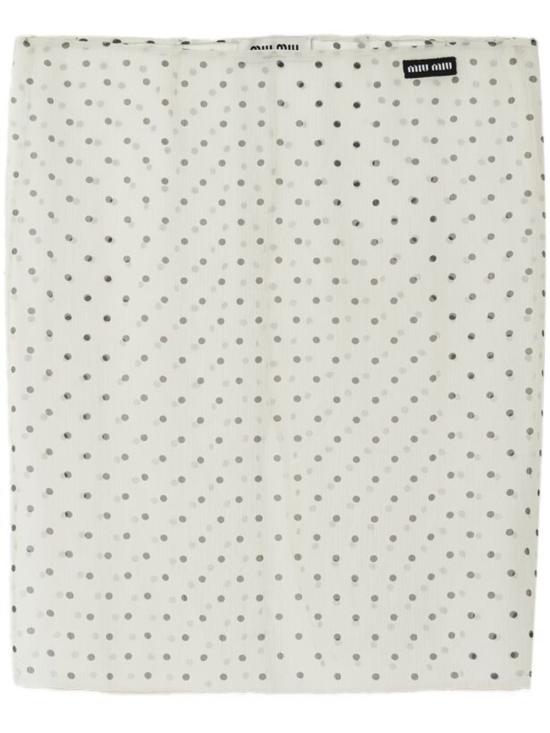  미우미우 미디 스커트 MG2099S23213R3 white