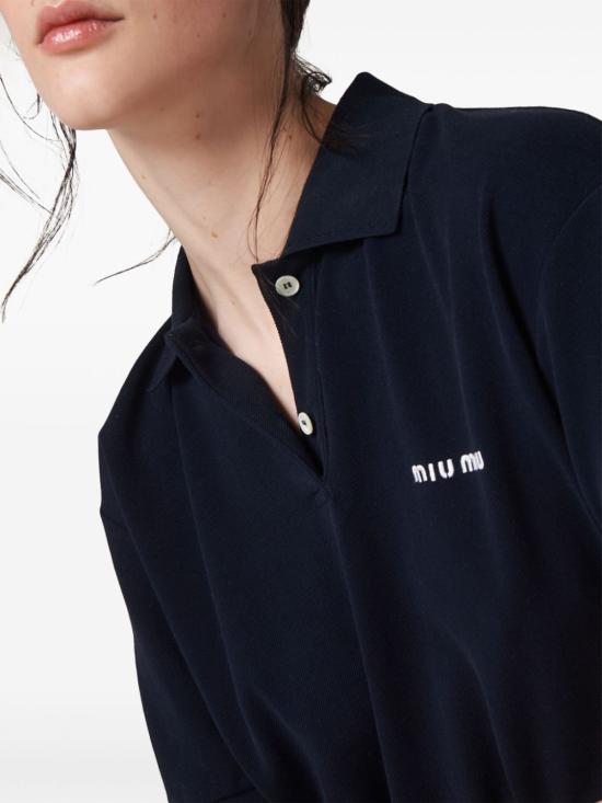  미우미우 폴로 티셔츠 MJN535SOOO14RW navy - MIU MIU