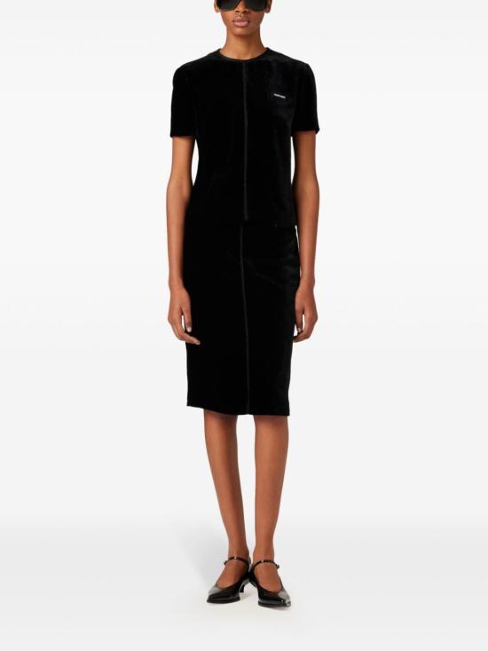  미우미우 반팔 티셔츠 MT2057SOOO10BA black - MIU MIU