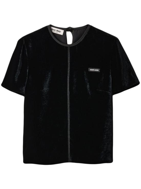  미우미우 반팔 티셔츠 MT2057SOOO10BA black