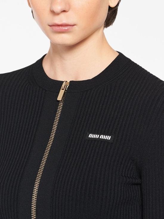  미우미우 가디건 MMF722S231122P black - MIU MIU