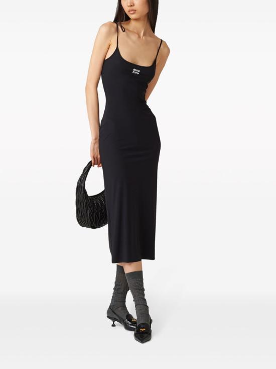  미우미우 롱 원피스 MF5049S232122R black - MIU MIU