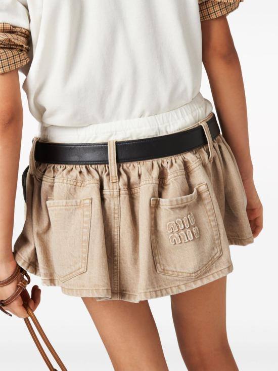  미우미우 데님 스커트 GWD317SOOO140H beige - MIU MIU