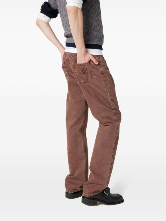  미우미우 데님 팬츠 GWP541SOOO1565 brown - MIU MIU