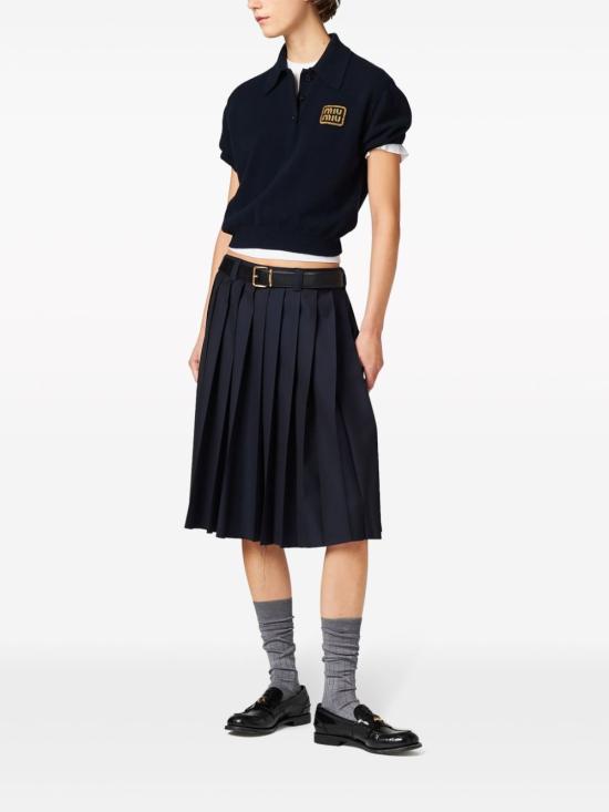  미우미우 스웨터 MML896SOOO14M3 navy - MIU MIU