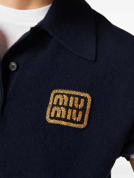  미우미우 스웨터 MML896SOOO14M3 navy - MIU MIU