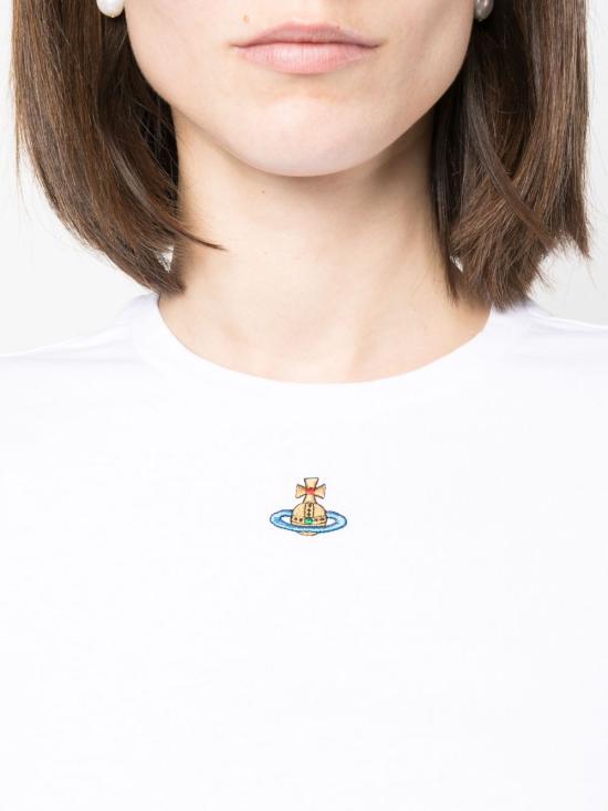  비비안웨스트우드 반팔 티셔츠 3G010017J001MGO white - VIVIENNE WESTWOOD