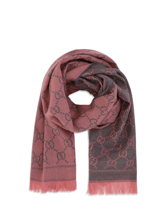 26SS 구찌 GG 자카드 니트 스카프 1334833G200 1272 PINK - GUCCI