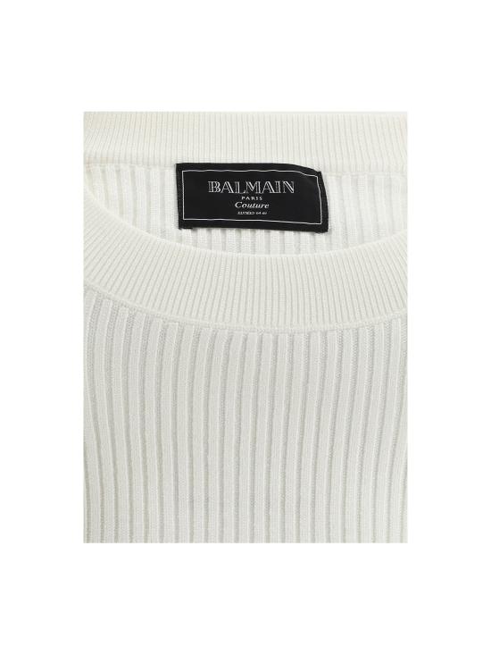 25SS 발망 민소매 티셔츠 EF1AA380KI10 0FA WHITE - BALMAIN