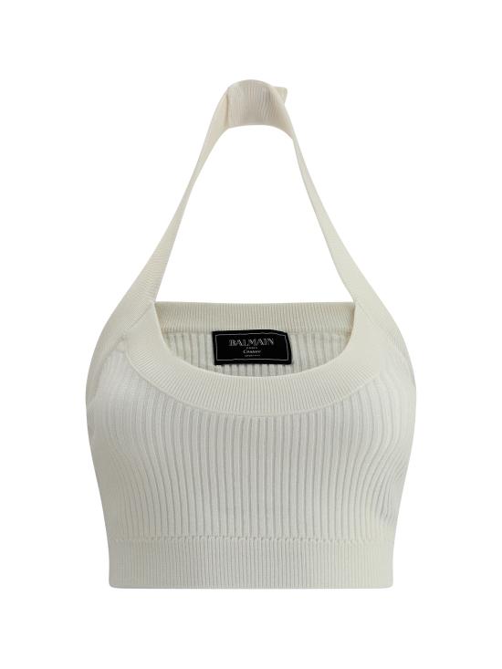 25SS 발망 민소매 티셔츠 EF1AA380KI10 0FA WHITE