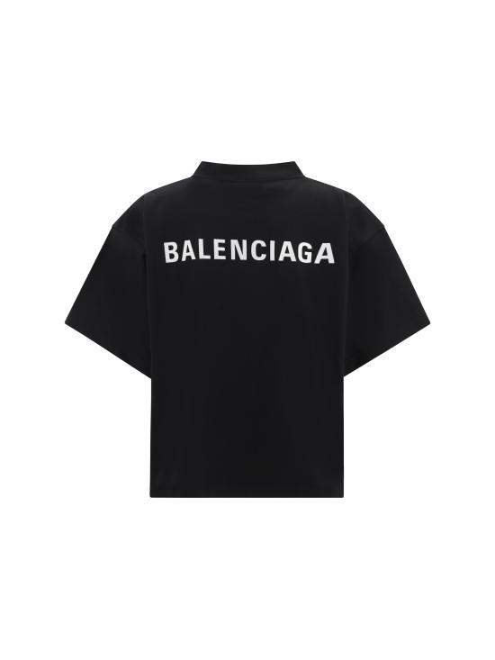 25SS 발렌시아가 반팔 티셔츠 818431TPVK1 1070 BLACK - BALENCIAGA