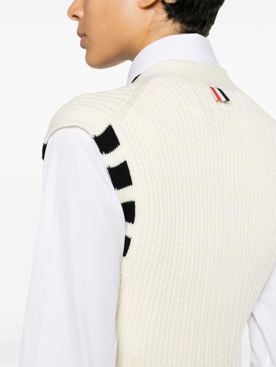  톰브라운 가디건 FKV195AY1024 white - THOM BROWNE