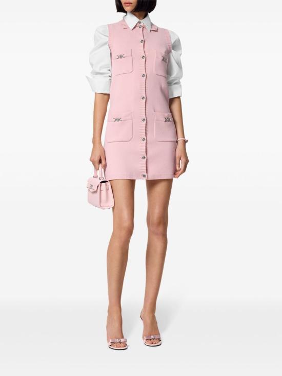  베르사체 숏 원피스 10157591A11287 pink - VERSACE