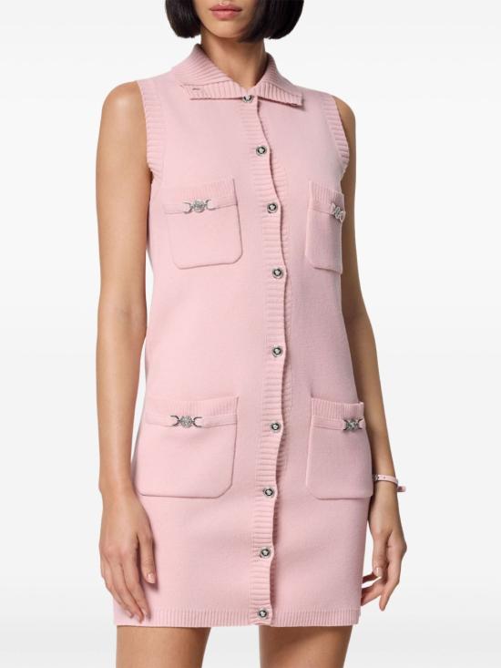  베르사체 숏 원피스 10157591A11287 pink - VERSACE