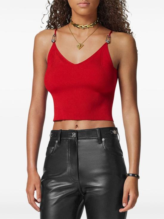  베르사체 민소매 티셔츠 10177701A12699 red - VERSACE