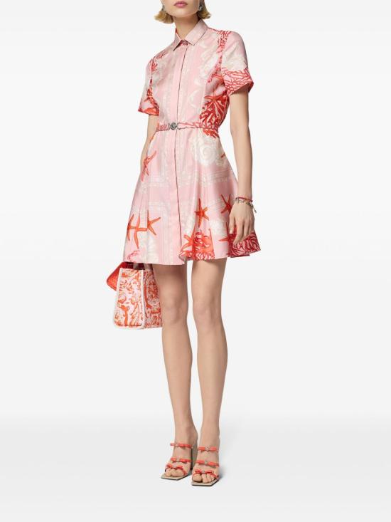 베르사체 숏 원피스 10166071A11526 pink - VERSACE