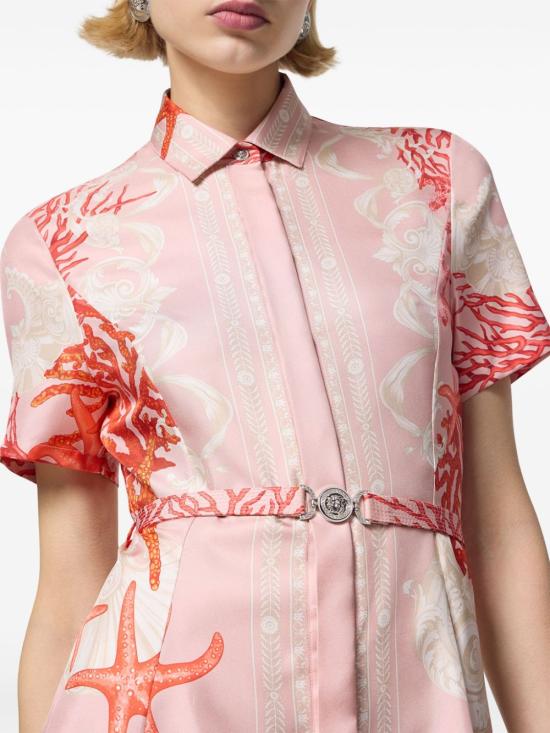  베르사체 숏 원피스 10166071A11526 pink - VERSACE