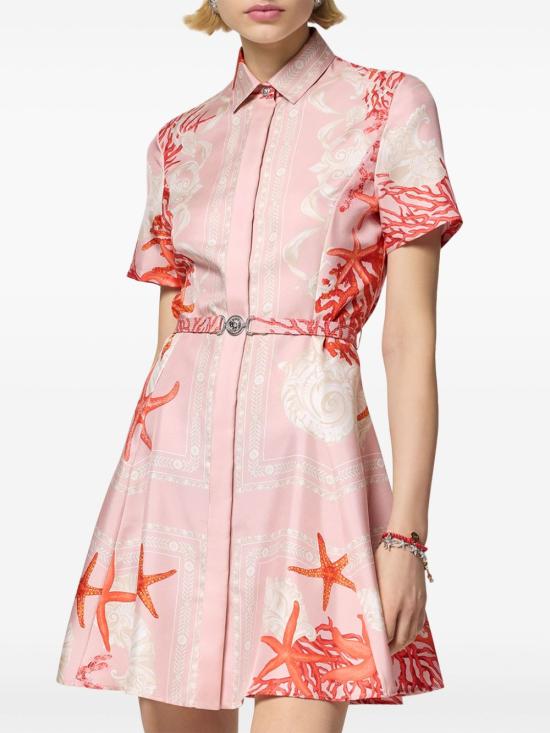  베르사체 숏 원피스 10166071A11526 pink - VERSACE