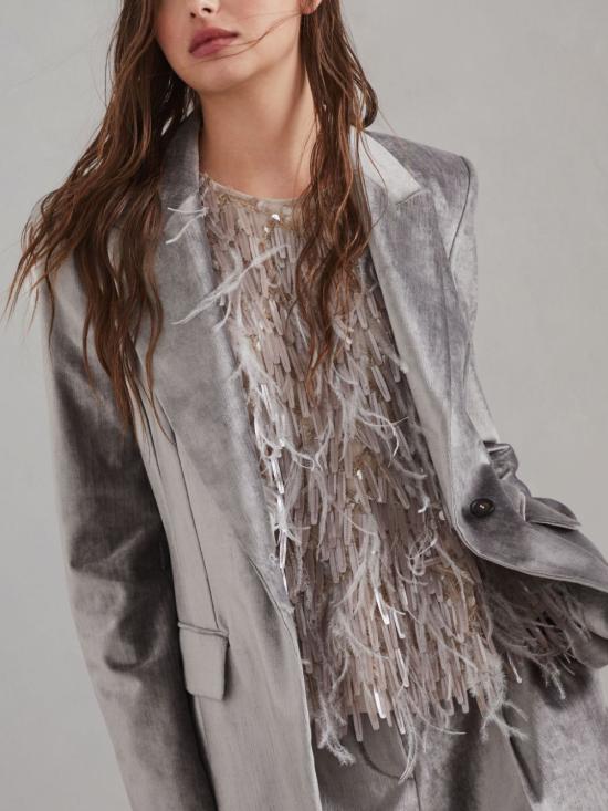  브루넬로 쿠치넬리 수트 자켓 MD5817217C5099 silver - BRUNELLO CUCINELLI