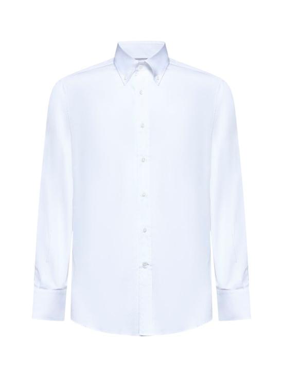 25SS 브루넬로 쿠치넬리 긴팔 셔츠 M0UC41716C159 WHITE