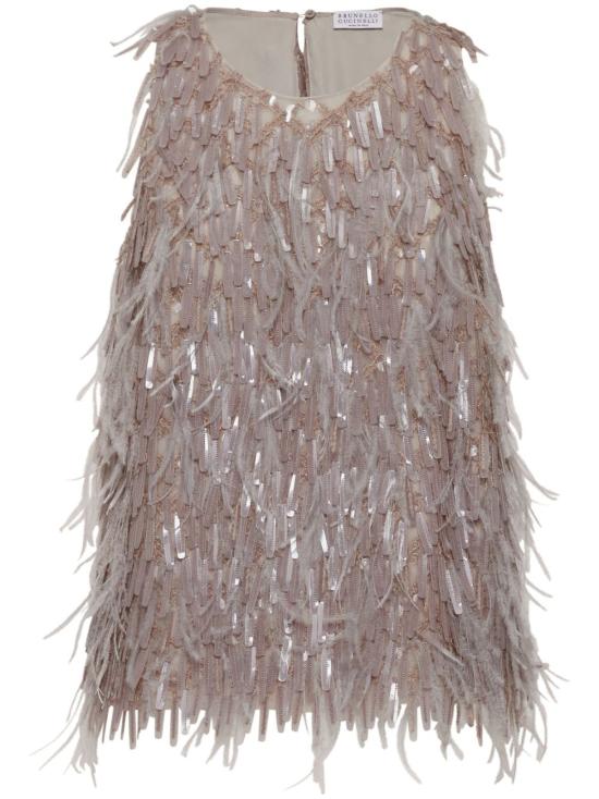  브루넬로 쿠치넬리 민소매 티셔츠 MF940VR200C9643 taupe