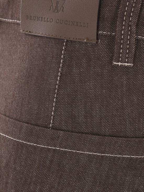  브루넬로 쿠치넬리 데님 팬츠 MB125P5658C003 brown - BRUNELLO CUCINELLI
