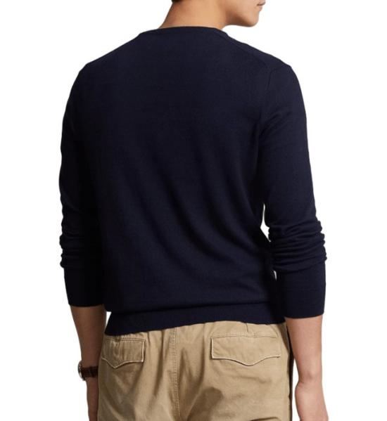 26SS 폴로 랄프로렌 포니 로고 자수 피마 코튼 스웨터 710684957 Blue - POLO RALPH LAUREN