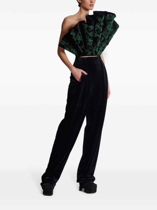  발망 스트레이트 팬츠 DF0PQ312JG50 black - BALMAIN