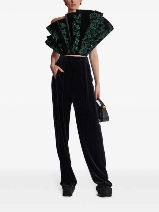  발망 스트레이트 팬츠 DF0PQ312JG50 black - BALMAIN