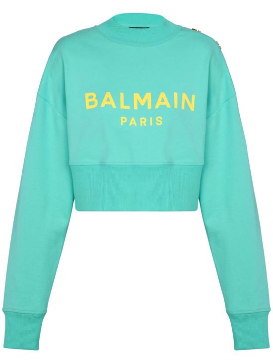  발망 긴팔 티셔츠 DF1JO040BB02 aqua