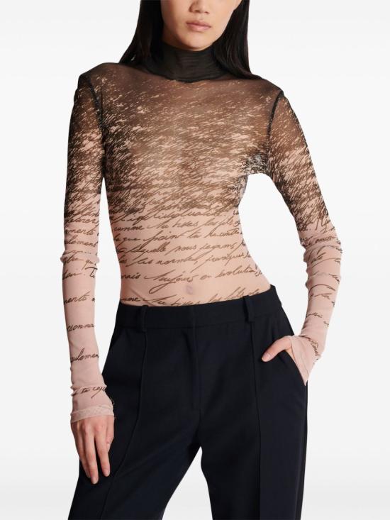  발망 반팔 티셔츠 EF1AR985JJ91 beige - BALMAIN