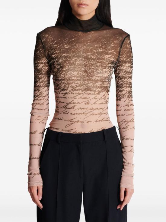  발망 반팔 티셔츠 EF1AR985JJ91 beige - BALMAIN