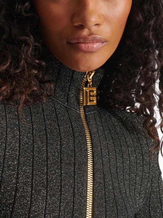  발망 숏 원피스 BF2R8393KF12 charcoal - BALMAIN