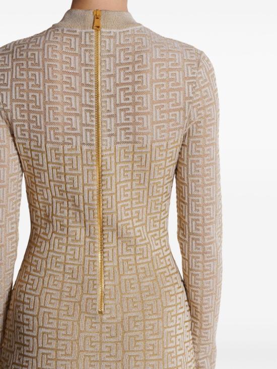  발망 미디 원피스 DF2R8029KH69GFM - BALMAIN