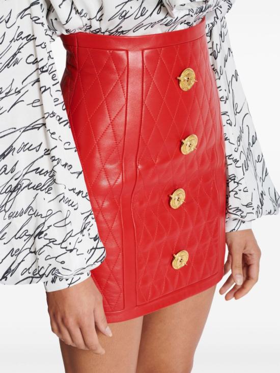  발망 미디 스커트 EF1LBA51LD01 - BALMAIN