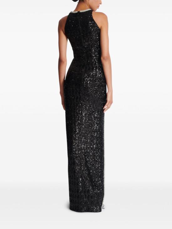  발망 롱 원피스 EF1RO140PC70 black - BALMAIN