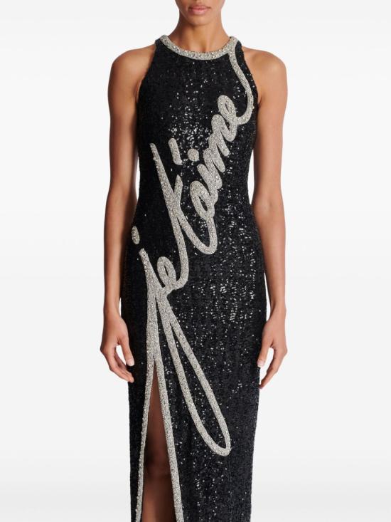  발망 롱 원피스 EF1RO140PC70 black - BALMAIN