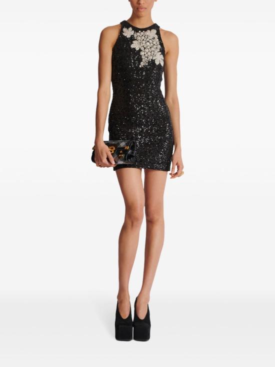  발망 숏 원피스 DF0R4041PC60EAW - BALMAIN