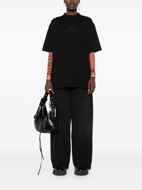  발렌시아가 반팔 티셔츠 764235TQVS8 black - BALENCIAGA