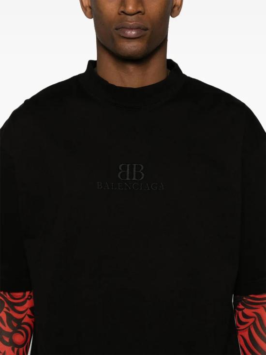  발렌시아가 반팔 티셔츠 764235TQVS8 black - BALENCIAGA
