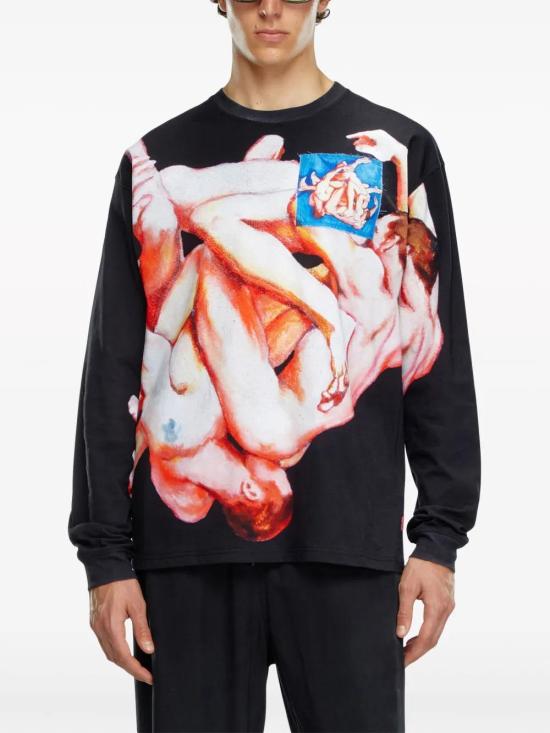  디젤 긴팔 티셔츠 P014500SPEJ black - DIESEL