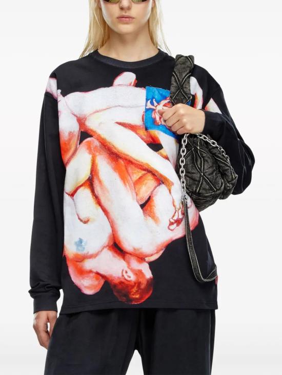  디젤 긴팔 티셔츠 P014500SPEJ black - DIESEL