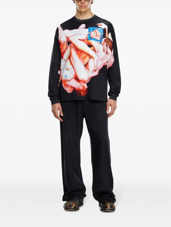  디젤 긴팔 티셔츠 P014500SPEJ black - DIESEL