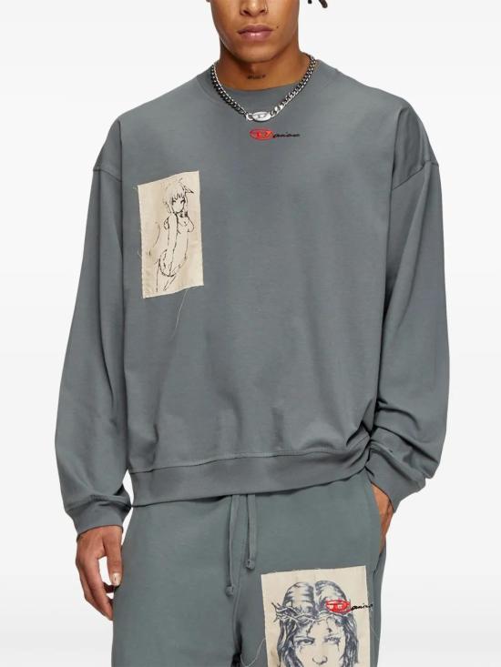  디젤 긴팔 티셔츠 A177960SPEA grey - DIESEL