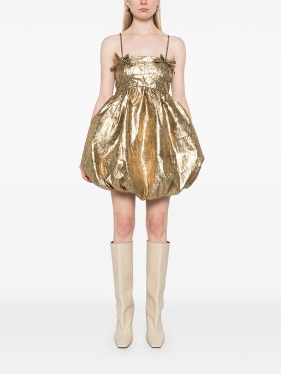  가니 숏 원피스 W0023 gold - GANNI