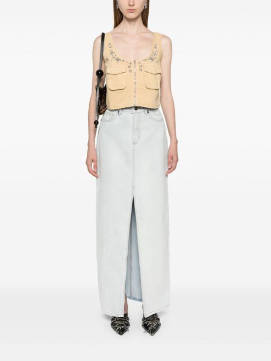  셀프 포트레이트 미디 스커트 PF24835XS - SELF PORTRAIT