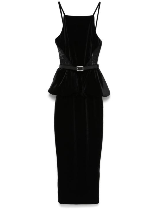  셀프 포트레이트 롱 원피스 RS25072M black